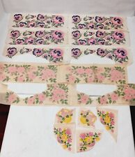 Vtg 60's Color Transfers Floral Borders Baskets Flowers USA picture