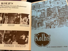 Kolb's German Restaurant Menu St Charles Street New Orleans Louisiana 1956 TX picture