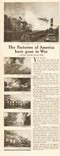 1918 General Fire Extinguisher Ad Grinnell Sprinkler WWI American Factories War picture