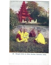 c1910 Bengali Girls Eden Garden Calcutta India Postcard UNPOSTED picture