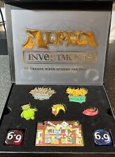 Alpha Investments 6.9 Year Anniversary Serialized Pins Full Set Flesh Blood Dice picture
