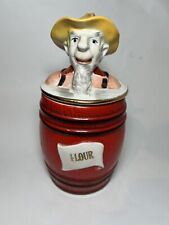 Vintage Regal China Old Mcdonald Grandpa Flour Canister #389 Farm Series picture
