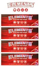 4x Elements Red Hemp Rolling Papers 1 1/4 50 sheets/Pk USA Shipped picture