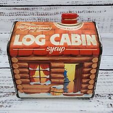 Vintage 1987 Red Log Cabin Maple Syrup Tin Can 100th Anniversary General Foods  picture