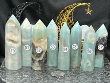 Natural CaribBean Calcite Towers Blues black L@@K  & Gift picture