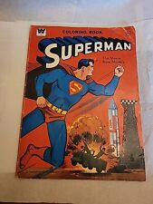 Vintage 1965 SUPERMAN Coloring Book Whitman Authorized Edition Super Hero picture