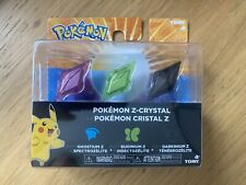 Pokemon Z Crystal Ring Ghostium Buginium Darkinium 3-Pack Tomy 2016 New picture