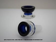 14mm NY THICK BLUE Glass Slide Bowl THICK Tobacco Slide Bowl 14 mm male picture