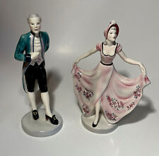 Rare Goldscheider Vntg Porcelain Man/Woman Courting Couple Victorian Figurines picture