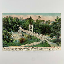Postcard Rumford Falls Maine ME Foot Bridge 1906 Posted Undivided Back picture