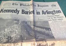 The Philadelphia Inquirer Kennedy Burial Arlington November 26,1963 VG picture