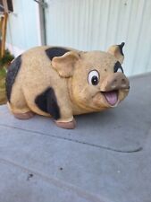 Vintage Piggy Bank Black And White Pig picture