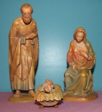 Anri Nativity Holy Family Wood Carved Figures Jesus, Mary & Joseph  Large 10