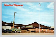 Rawlins Wy-Wyoming Jeffrey Community Center Classic Truck Vintage Postcard picture