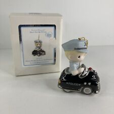 Precious Moments Always Ready to Serve and Protect Police Man Car Ornament picture