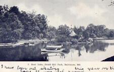 Pre-1907 DRUID HILL PARK BALTIMORE MARYLAND MD BOAT LAKE POSTCARD picture