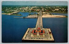 1950s Aerial View Municipal Pier and Casino Old Cars St. Petersburg FL Pinellas  picture