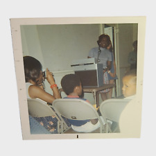 1960s Vintage AFRICAN AMERICAN WOMAN PHOTOGRAPHER w/ Camera Photo at School picture