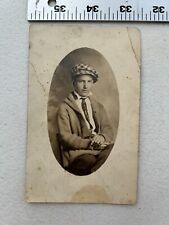 Vintage Early 1920's ? Real Photo RPPC Postcard -Handsome Young Man w Gatsby Hat picture