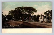 Lewiston ME-Maine, Haymarket Square, Antique, Vintage Souvenir Postcard picture