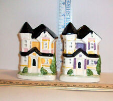 Loomco Salt & Pepper Shakers ~ Vintage Victorian Houses Townhouses picture
