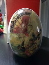 Biscuits Franco-Americaine, Ceramic Egg Display Advertising HOT AIR BALLOON  picture