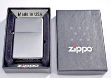 Vintage 2016 Zippo Plain Satin Chrome Lighter - New Old Stock in Box picture