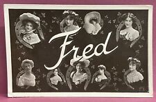 LARGE LETTER TUCK postcard ~  FRED  ~ RPPC ~  SHIPS FREE picture
