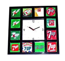 History of 7-UP UnCola soda pop Clock with 12 classic images Un Cola picture