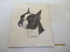 Vintage Boston Terrier Card by Earl Sherwan picture
