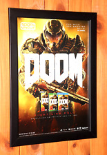 DOOM Video game PS4 Xbox One PC Windows Rare Small Poster / Ad Page Framed. picture