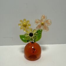 VTG 1960/70’s Gamut Designs Lucite Flowers & Leaves & Solid Vase-VGC-MCM picture