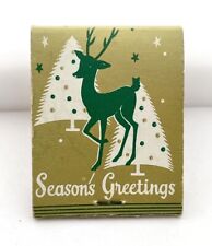 1940's Complete Seasons Greetings Matchbook - Northampton Mass. MA Reindeer picture
