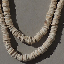 a 25 inch strand ancient ostrich eggshell beads mali niger 50,000yrs old #105 picture