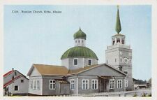 Russian Church, Sitka, Alaska, Early Linen Postcard, Unused  picture