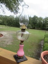 Vintage P&A MFG Co Oil Lamp - Pink Rare Made in USA picture