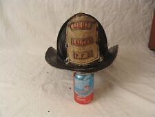 Antique Cairns & Bros NY Plaineville Mass Metal Fire Helmet #2 picture