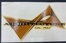 Vintage Cal Poly Architecture Water Decal Angelus Pacific Company picture