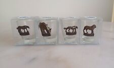 Set of 4 roots of creation cheers from Africa Shot glasses lion rhino tiger picture