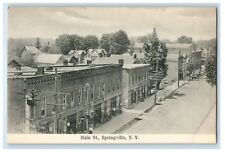 c1905 View Of Main Street And Buildings Springville New York NY Antique Postcard picture