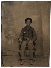 An Antique African American Tin Type Of A Young Man picture