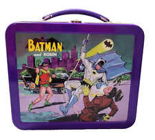 Vintage DC Comics Batman and Robin Hallmark Mini Lunch Box with Thermos picture