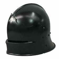 Medieval German Sallet Helmet Knight Wearable Armor Black helmet picture