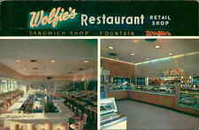 Postcard: Wolfie's Restaurant SANDWICH SHOP FOUNTAIN picture