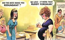 Pregnant Woman Asked Did Boss Make You Redundant Bamforth Postcard Comic #703 picture