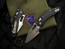 Microtech RAM-LOK Stitch Folder Fluted Black Aluminum Body w/ Apocalyptic PS picture