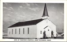 Camp Edwards Massachusetts MA One of Thirteen Chapels 1940s WWII Era Postcard picture