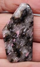 colorful rare RHODONITE Crystal Free Form Cabochon With display picture