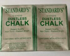 New Vintage Standards Dustless Chalk white 144 sticks 12 Packs picture