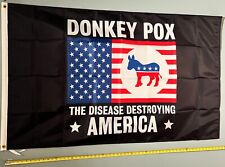 DONALD TRUMP FLAG FREE USA SHIP Donkey Pox B Republican Desantis USA Sign 3x5' picture